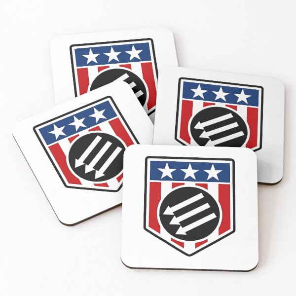 Item preview, American Iron Front AIF Shield Flag Defending Democracy Fighting Nazis Fascism Racism Tyranny MAGA  designed and sold by BuyShirtsOnline.