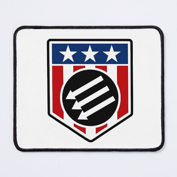 Item preview, American Iron Front AIF Shield Flag Defending Democracy Fighting Nazis Fascism Racism Tyranny MAGA designed and sold by BuyShirtsOnline.