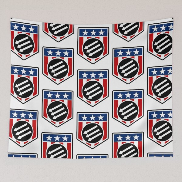Item preview, American Iron Front AIF Shield Flag Defending Democracy Fighting Nazis Fascism Racism Tyranny MAGA  designed and sold by BuyShirtsOnline.