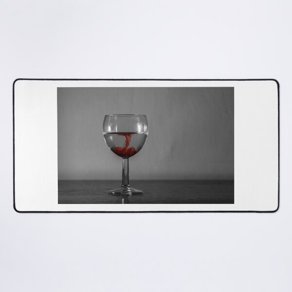 Item preview, Red Ink Droplet In Wine Glass Of Water With Monochrome Background And Dramatic Contrast designed and sold by Nmallia.