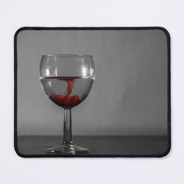Item preview, Red Ink Droplet In Wine Glass Of Water With Monochrome Background And Dramatic Contrast designed and sold by Nmallia.