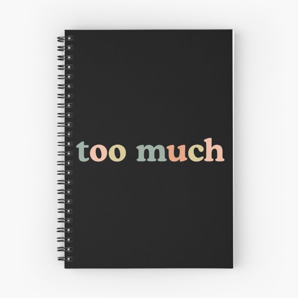 Item preview, Retro Groovy Too Much Aesthetic Typography designed and sold by MotivaChic.