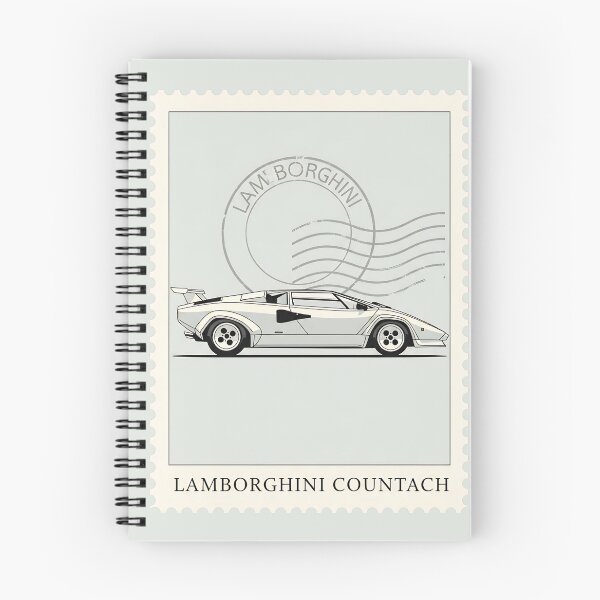 Item preview, Lamborghini Countach White Supercar Vintage Postage Stamp Art designed and sold by Motorline44.