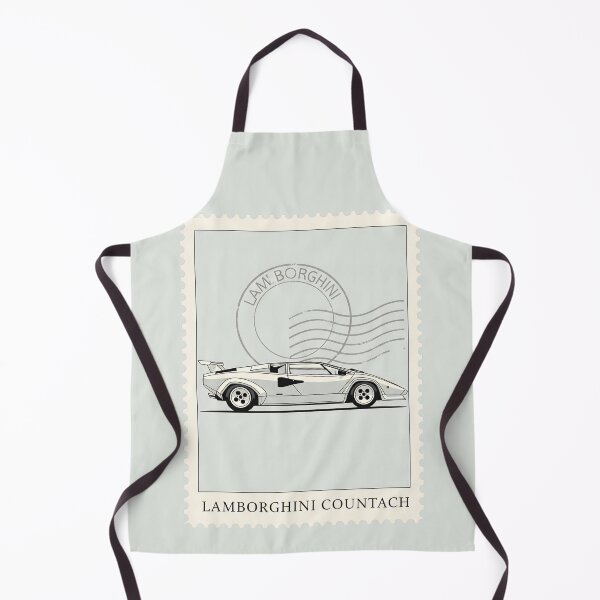 Item preview, Lamborghini Countach White Supercar Vintage Postage Stamp Art designed and sold by Motorline44.