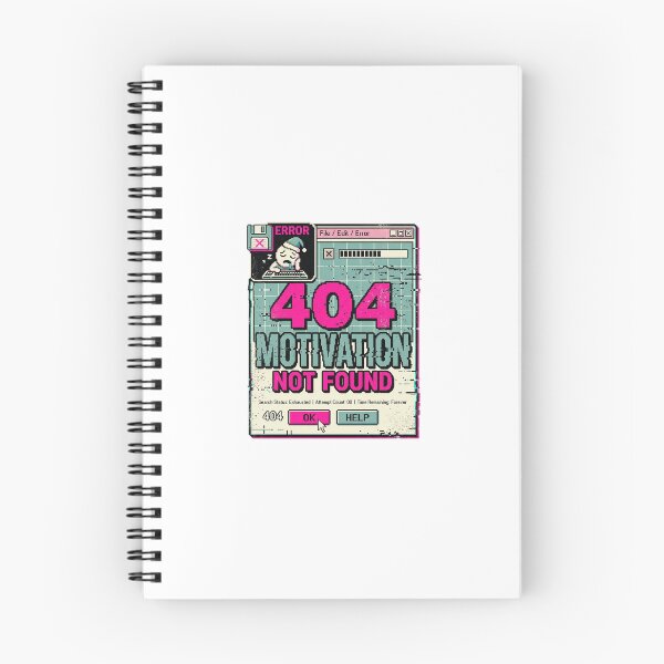 Item preview, 404 Motivation Not Found Retro Glitch Art designed and sold by KhanSketches.