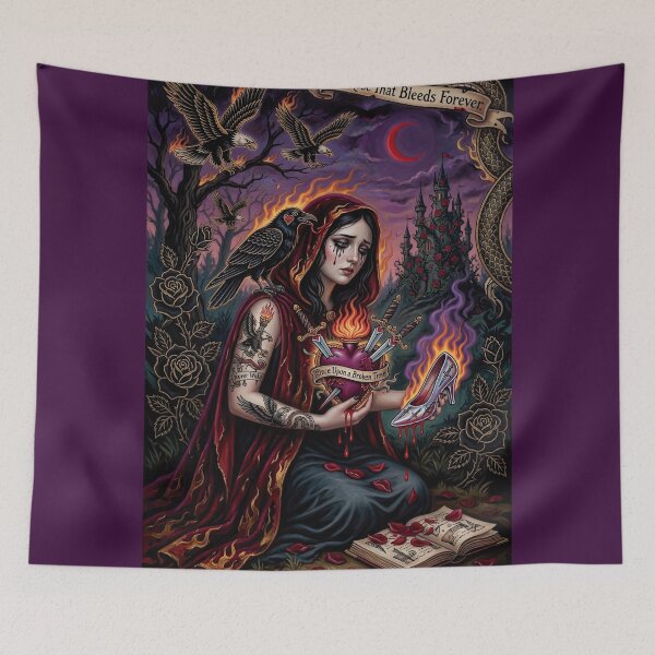Item preview, The rose that bleeds forever. Dark Fairy Tale Art Print | Pop Surrealism | Lowbrow Art designed and sold by Piagor.