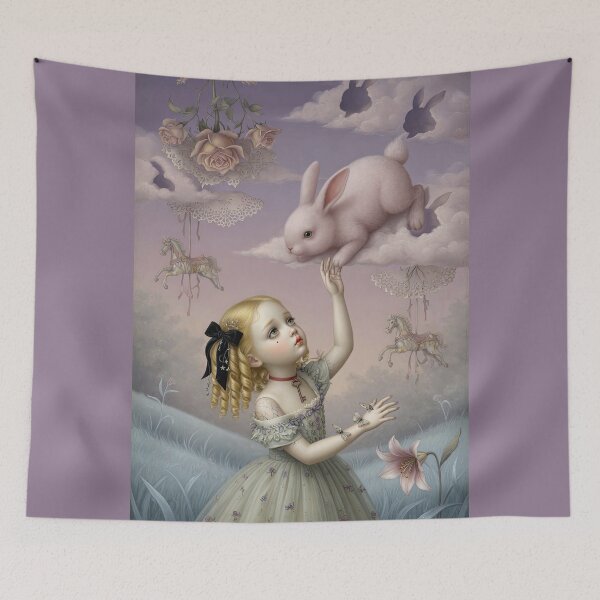 Item preview, Small Impossible Encounters. Dark Whimsical Doll ✦ Lowbrow Pop Surrealism Art Print designed and sold by Piagor.
