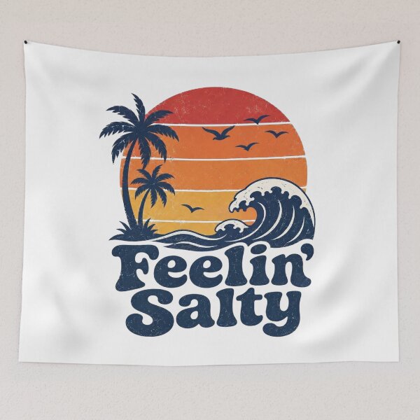 Item preview, Funny Feelin Salty Beach Summer Vacation Vintage 70's Retro  designed and sold by clothesy7.