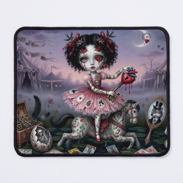 Item preview, Broken Heart Circus– Pop Surrealism Art, Ed Hardy Style, Dark Whimsical Illustration designed and sold by Piagor.