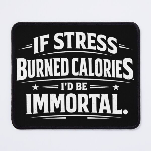 Item preview, If Stress Burned Calories I’d Be Immortal – Sarcastic Introvert Burnout Humor Quote designed and sold by Ladys-Gents.