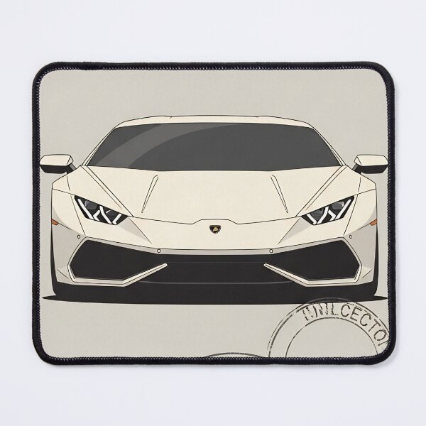 Item preview, Lamborghini Huracan White Supercar Vintage Postage Stamp Art designed and sold by Motorline44.
