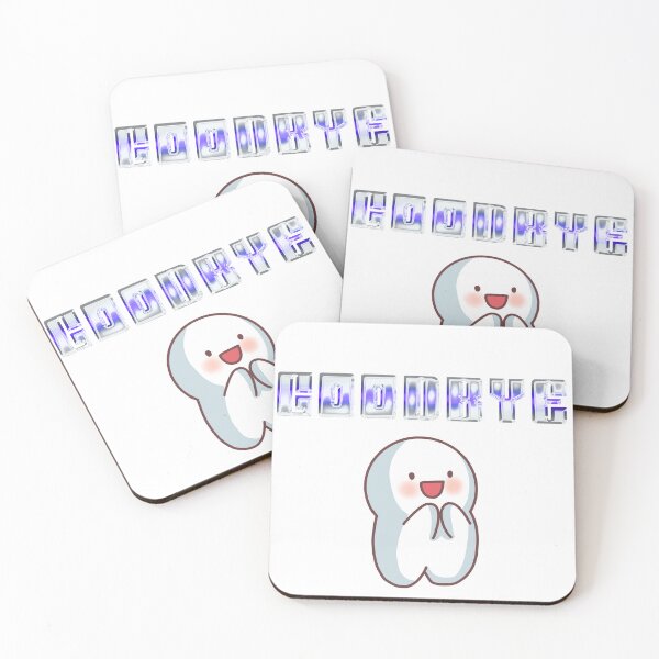 Item preview, Cute Goodbye Character | Y2K Chrome Cartoon Aesthetic designed and sold by Rawafi Art Studio.