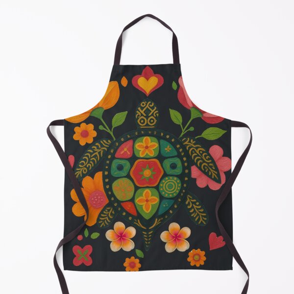 Item preview, Boho Folk Sea Turtle with Flowers – Colorful Nature Art M22 designed and sold by M22--.