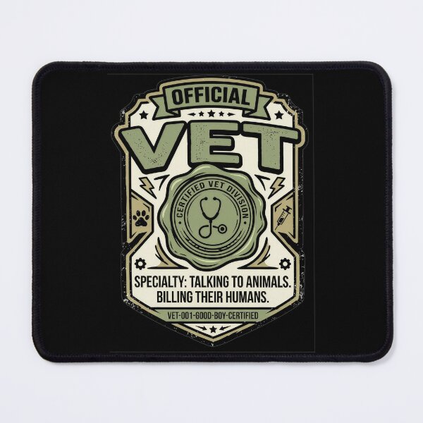 Item preview, Official Vet Badge Talking To Animals Billing Their Humans Funny Vet Gift designed and sold by StillWildink.