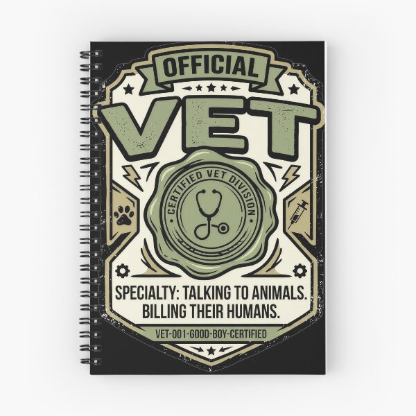 Item preview, Official Vet Badge Talking To Animals Billing Their Humans Funny Vet Gift designed and sold by StillWildink.