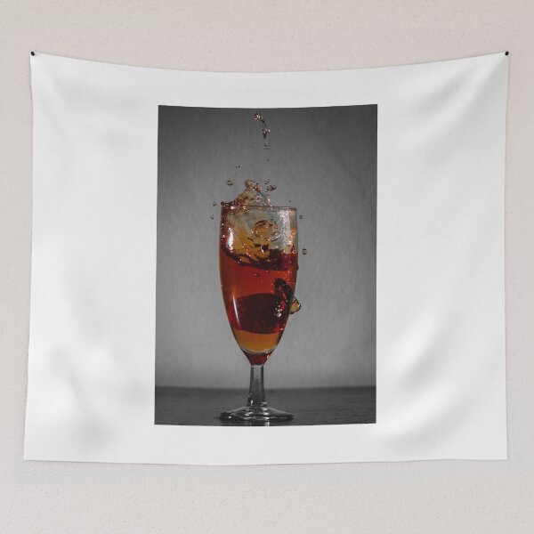 Item preview, Red Beverage Splash in Wine Glass Frozen Motion Dramatic Drink Pour High-Speed Photography designed and sold by Nmallia.