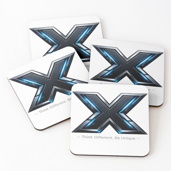 Item preview, Futuristic Metallic X Logo – Think Different Be Unique Description: designed and sold by arifali786.