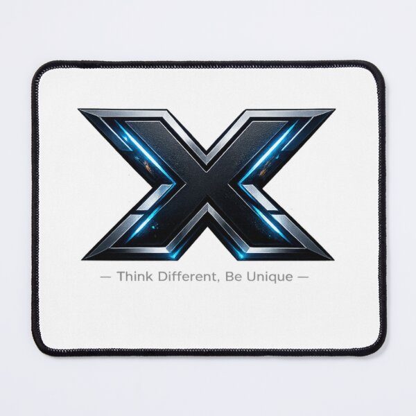 Item preview, Futuristic Metallic X Logo – Think Different Be Unique Description: designed and sold by arifali786.