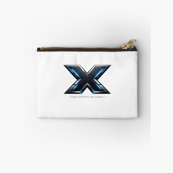 Item preview, Futuristic Metallic X Logo – Think Different Be Unique Description: designed and sold by arifali786.