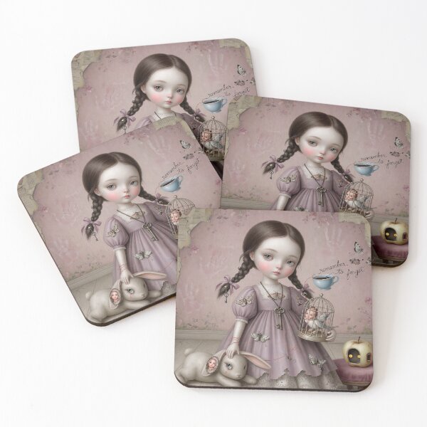 Item preview, emember to Forget – Pop Surrealism Art, Dark Cute Doll, Lowbrow Illustration designed and sold by Piagor.