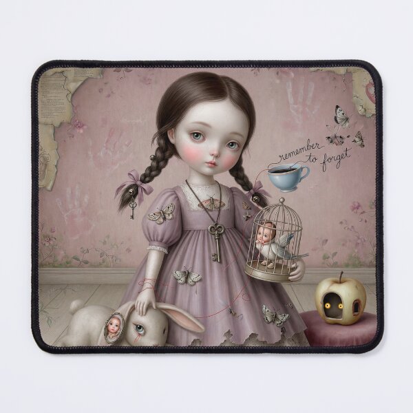 Item preview, emember to Forget – Pop Surrealism Art, Dark Cute Doll, Lowbrow Illustration designed and sold by Piagor.