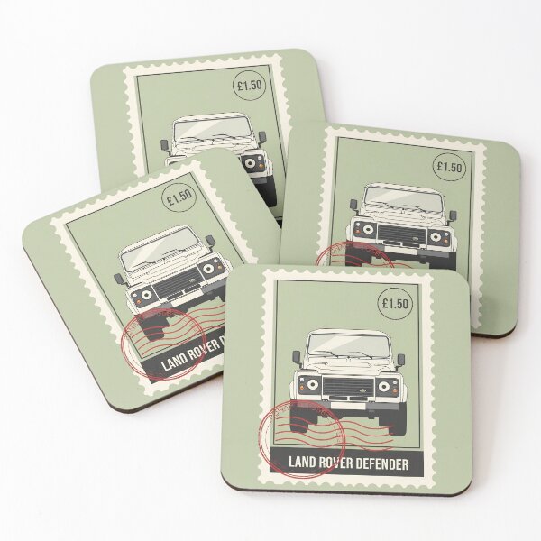 Item preview, Land Rover Defender Classic Off-Road Vintage Postage Stamp Art designed and sold by Motorline44.