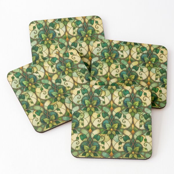 Item preview, Emerald Ivy Stained Glass Pattern designed and sold by Dresut.