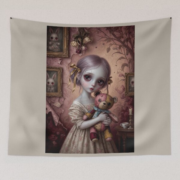 Item preview, Where She Feels Safe| Vintage Soft Surrealism, Lowbrow Art, Pale Pink Aesthetic designed and sold by Piagor.