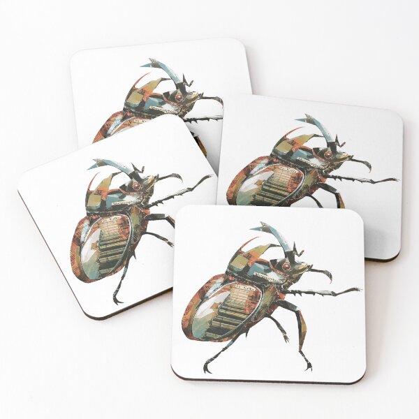 Item preview, The Metamorphosis – Kafka | Literary Collage Art Print | Beetle Insect Book Poster designed and sold by OzzFrequency.