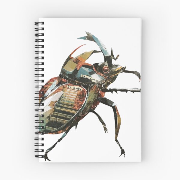 Item preview, The Metamorphosis – Kafka | Literary Collage Art Print | Beetle Insect Book Poster designed and sold by OzzFrequency.