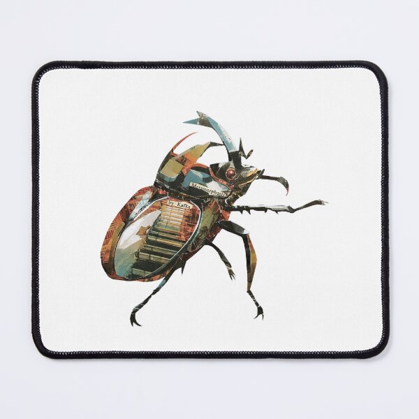 Item preview, The Metamorphosis – Kafka | Literary Collage Art Print | Beetle Insect Book Poster designed and sold by OzzFrequency.