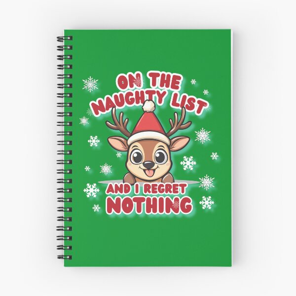 Item preview, On The Naughty List Reindeer - Funny No Regrets Christmas Design designed and sold by illeN-Art-World.