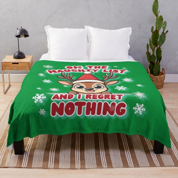 Item preview, On The Naughty List Reindeer - Funny No Regrets Christmas Design designed and sold by illeN-Art-World.