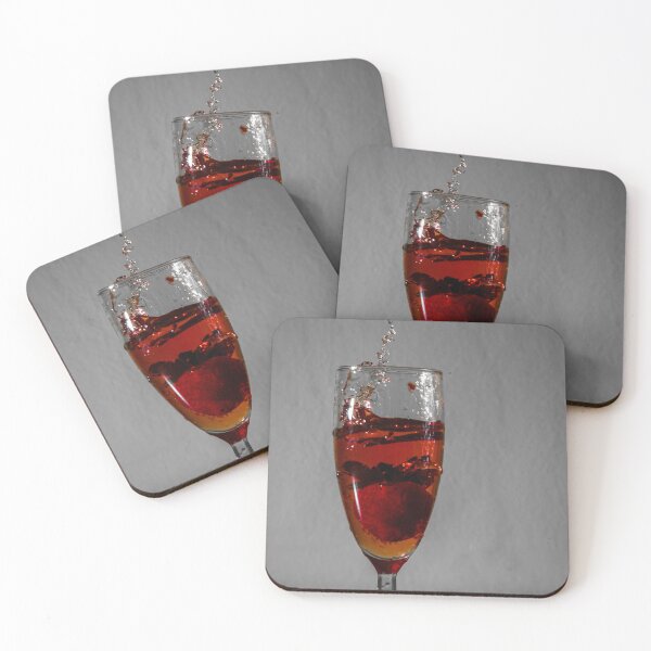 Item preview, Red Beverage Splash in Wine Glass Frozen Motion Dramatic Drink Pour High-Speed Photography designed and sold by Nmallia.