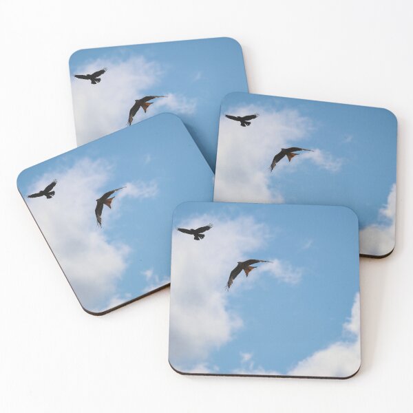 Item preview, Red Kite and Crow Against Sunny Cloud designed and sold by nikkysDesigns.