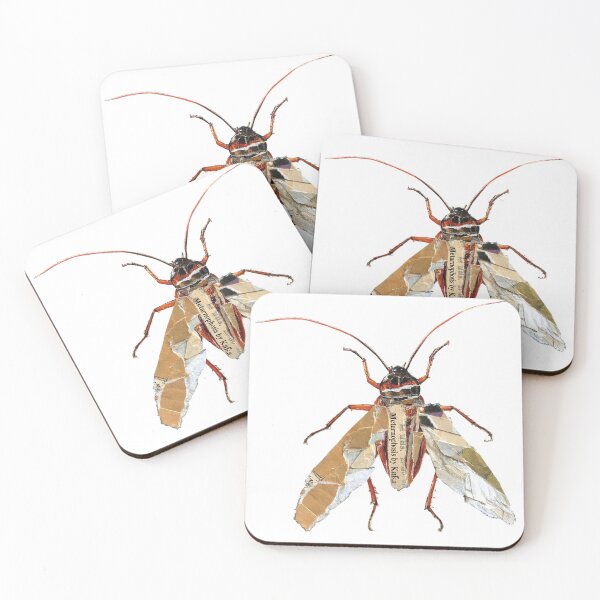 Item preview, The Metamorphosis – Kafka | Literary Collage Art Print | Beetle Insect Book Poster designed and sold by OzzFrequency.