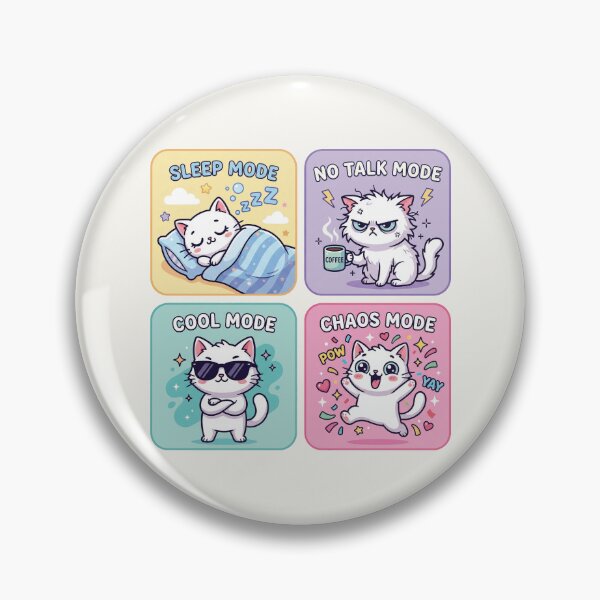Item preview, Kawaii Cat Mood Funny Cute Pastel Cartoon Bundle designed and sold by DaVinciFeather.