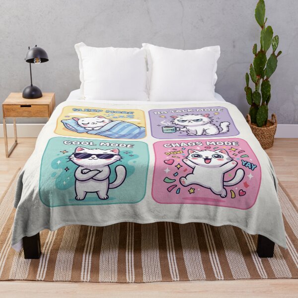 Item preview, Kawaii Cat Mood Funny Cute Pastel Cartoon Bundle designed and sold by DaVinciFeather.