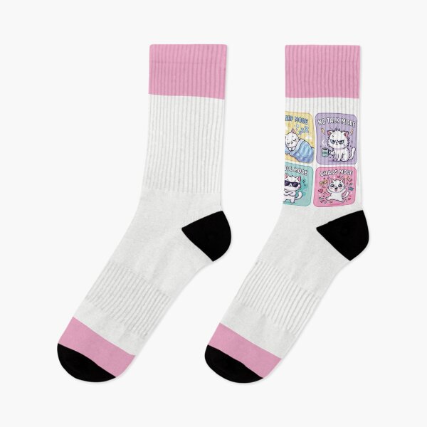 Item preview, Kawaii Cat Mood Funny Cute Pastel Cartoon Bundle designed and sold by DaVinciFeather.