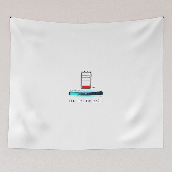 Item preview, Rest Day Loading Battery - Gym Motivation Shirt Design designed and sold by Mouad-Doadi.