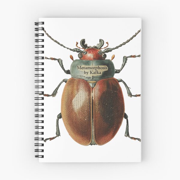 Item preview, The Metamorphosis – Kafka | Literary Collage Art Print | Beetle Insect Book Poster designed and sold by OzzFrequency.
