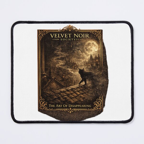 Item preview, Velvet Noir Society – The Art Of Disappearing Gothic Black Cat Artwork designed and sold by DailyTrendFinds.