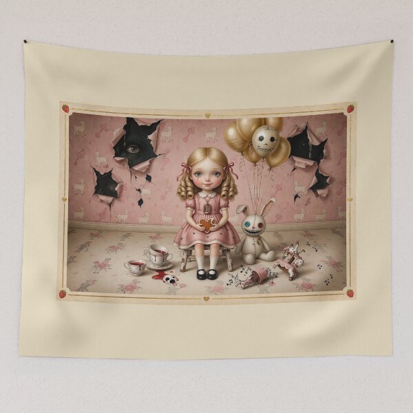 Item preview, The Wall That Watches | Vintage Soft Surrealism, Lowbrow Art, Pale Pink Aesthetic designed and sold by Piagor.
