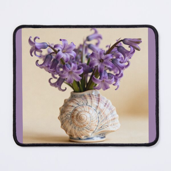 Item preview, Botanical Resurgence: Purple Hyacinths in Nautilus Shell designed and sold by AmDecor.