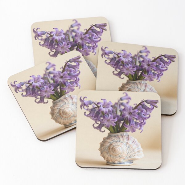Item preview, Botanical Resurgence: Purple Hyacinths in Nautilus Shell designed and sold by AmDecor.
