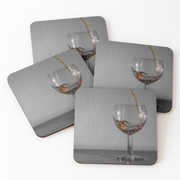 Item preview, Wine Glass With Pouring Amber Liquid And Splash In Minimal Monochrome Composition designed and sold by Nmallia.