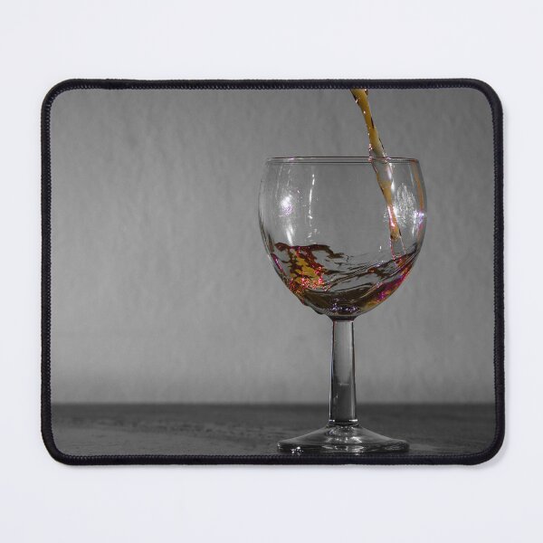 Item preview, Wine Glass With Pouring Amber Liquid And Splash In Minimal Monochrome Composition designed and sold by Nmallia.