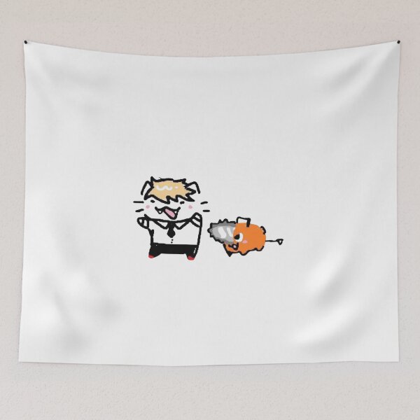 Item preview, Boceto de Tiny Denji y Pochita designed and sold by LesageSecond.