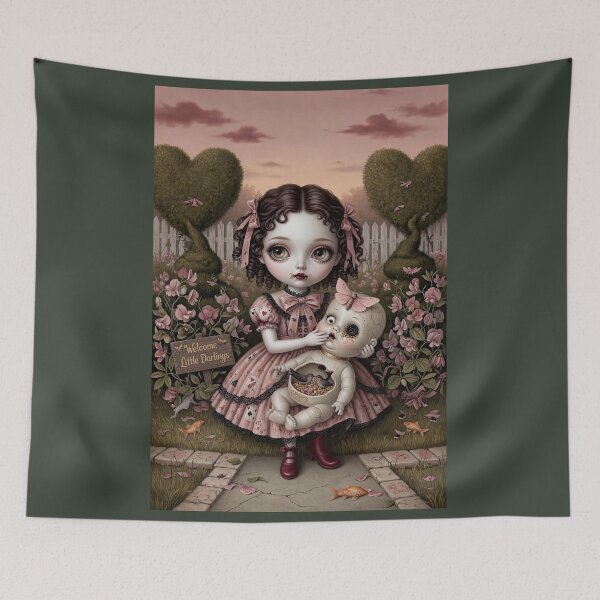 Item preview, Welcome Little Darlings | Vintage Soft Surrealism, Lowbrow Art, Pale Pink Aesthetic designed and sold by Piagor.