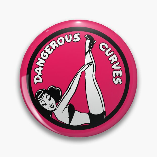 Item preview, Dangerous Curves Rockabilly Hot Rod Vintage Pin Up Rebel Girl Pop Art designed and sold by wmxdesign.